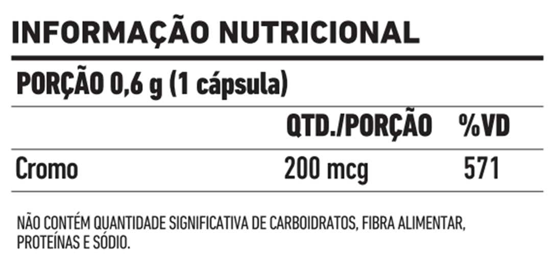 Picolinato de Cromo 200mcg  - 60 comprimidos Imagem 2