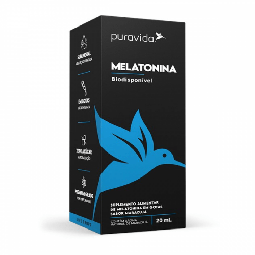 Melatonina Puravida- 20ml- Gotas - Sono Reparador Imagem 1